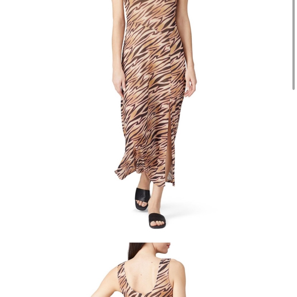 Louna Animal Print Scoop Neck Maxi Dress Size L